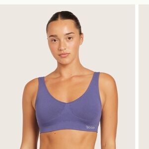 BOODY Seamfree Padded Crop Bra in Bluebell Size M